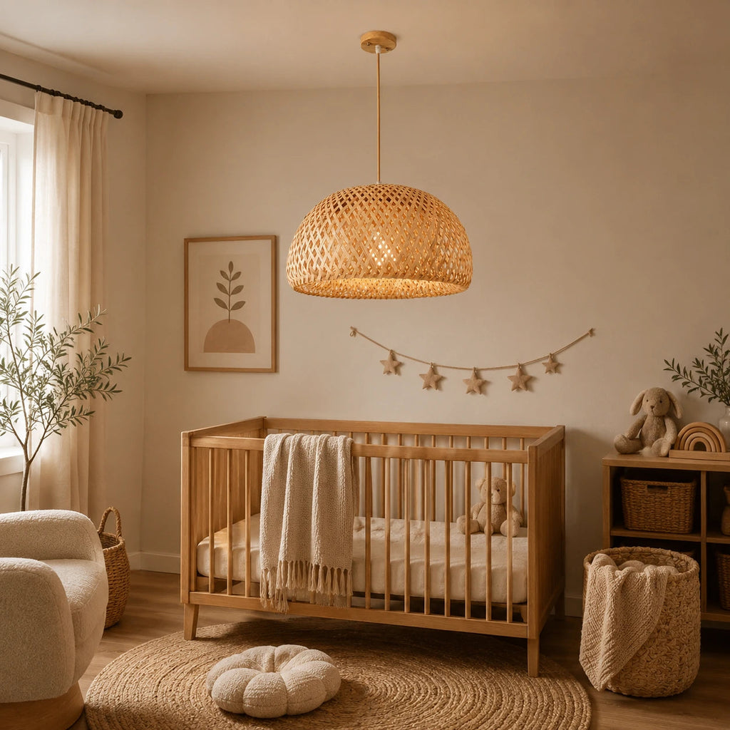 Abat-jour suspension rotin - Natura Dome Univers abat jour