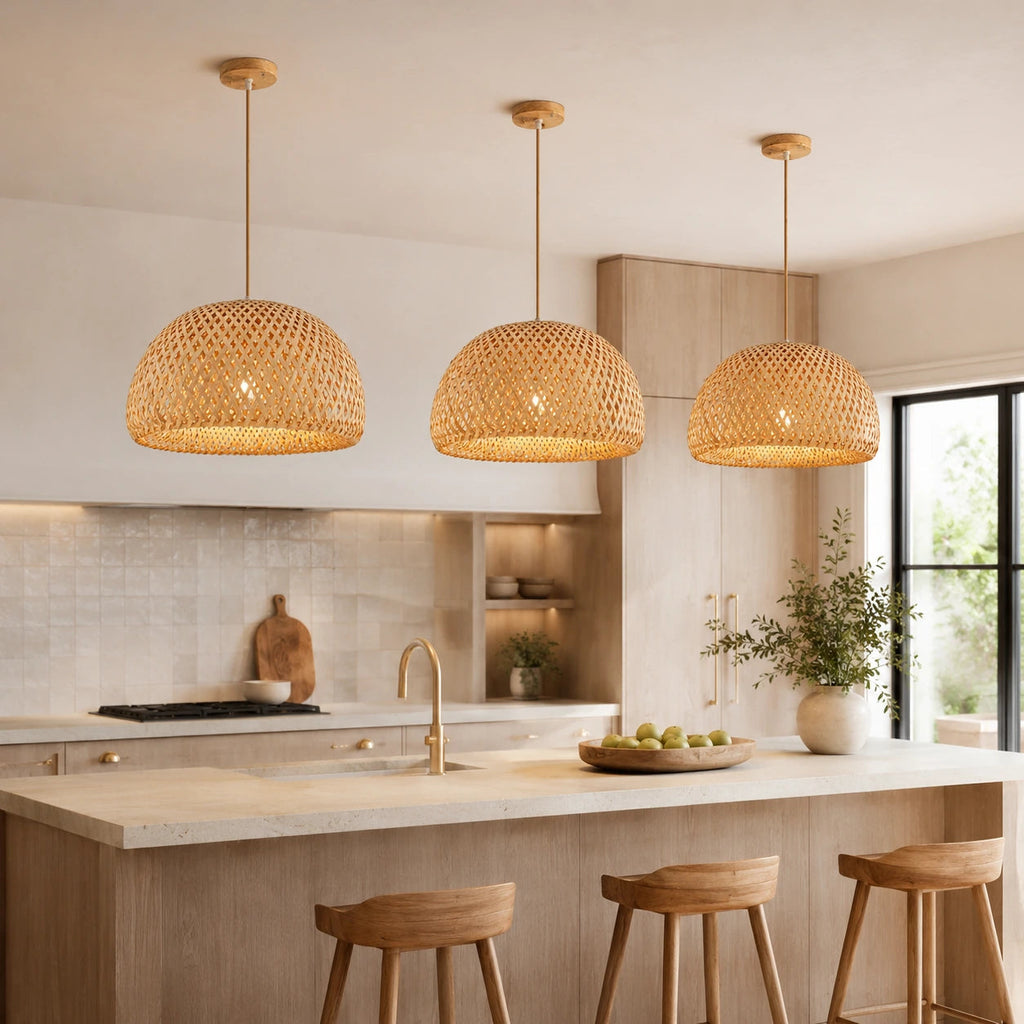 Abat-jour suspension rotin - Natura Dome Univers abat jour