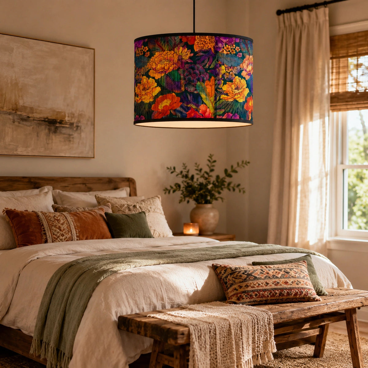 Abat jour tambour - Floraison Nocturne Univers abat jour