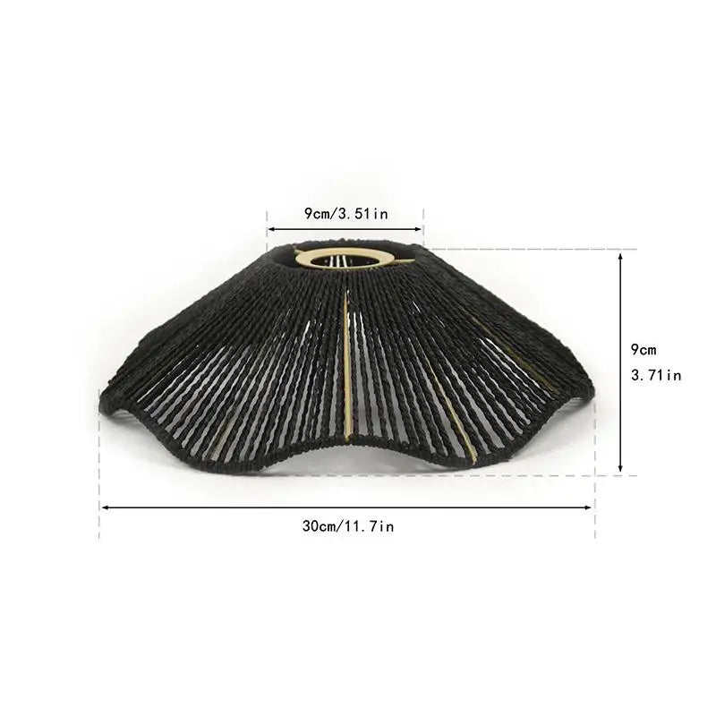 ● Handwoven Rope Lampshade Chandelier Covers Shades Ornament Decorative Living Room Kitchen Ceiling Woven Lamp Shade