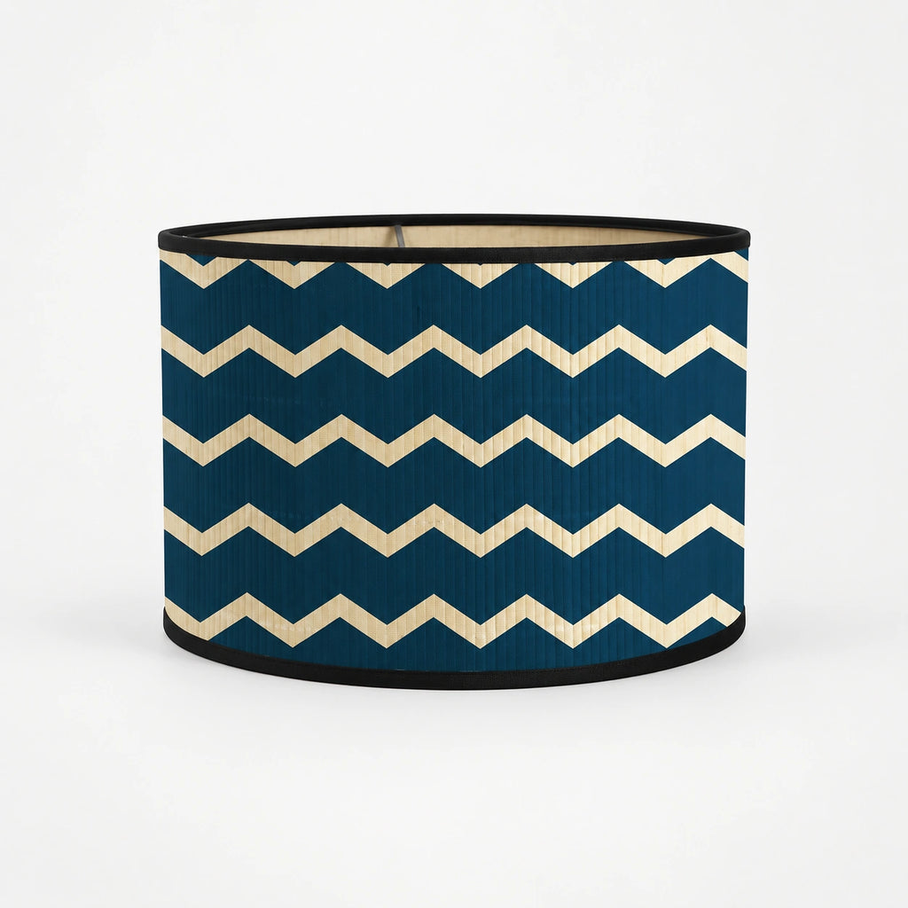 Abat-jour tambour bambou bleu - Azura