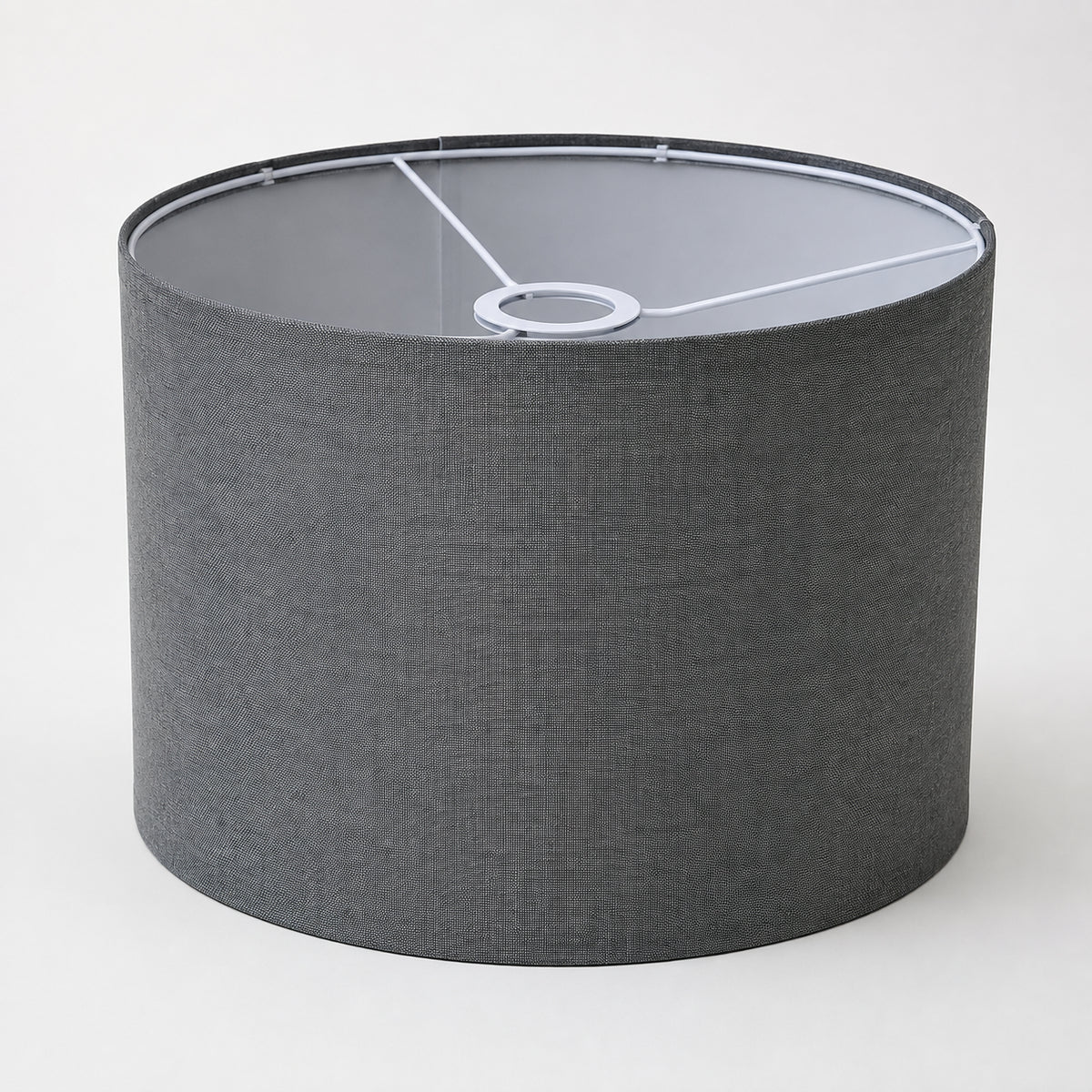 Abat-jour cylindrique en lin naturel - Gris