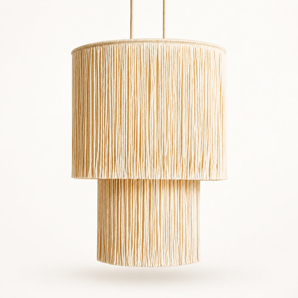 Abat-jour suspension macramé en coton - Alma