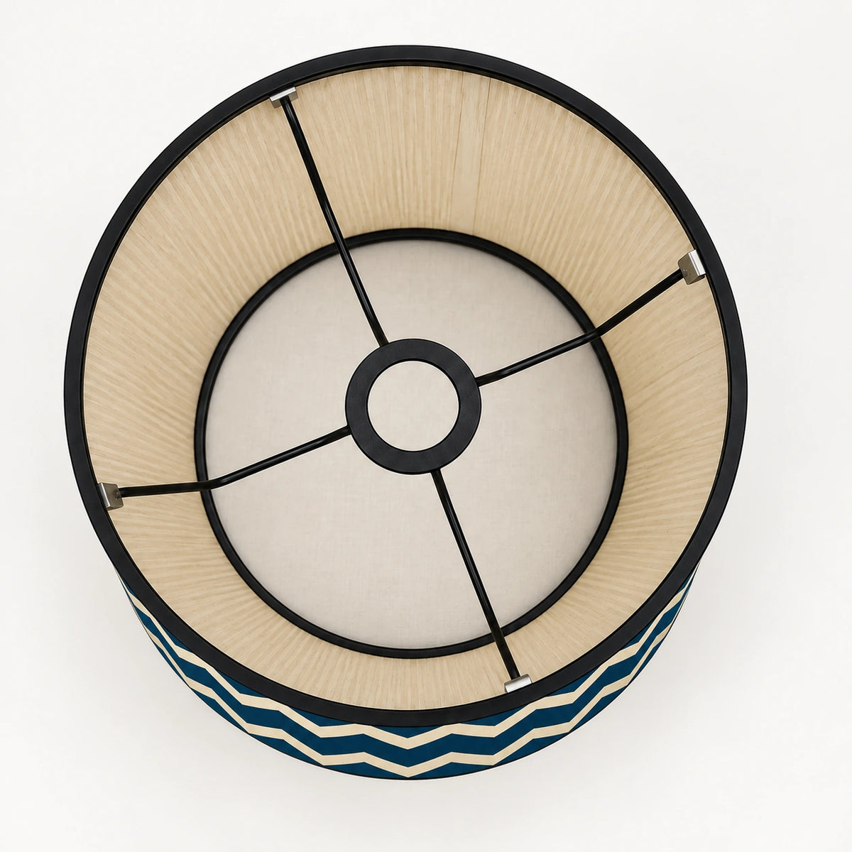 Abat-jour tambour bambou bleu - Azura