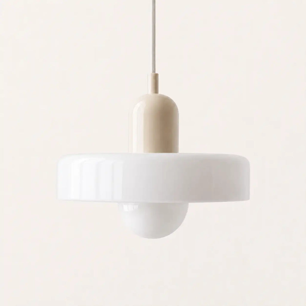 Abat-jour suspension en verre - Opaline