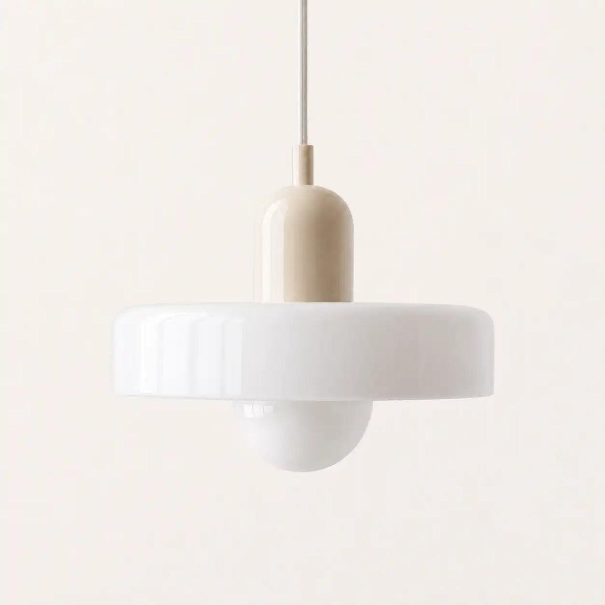 Abat-jour suspension en verre - Opaline