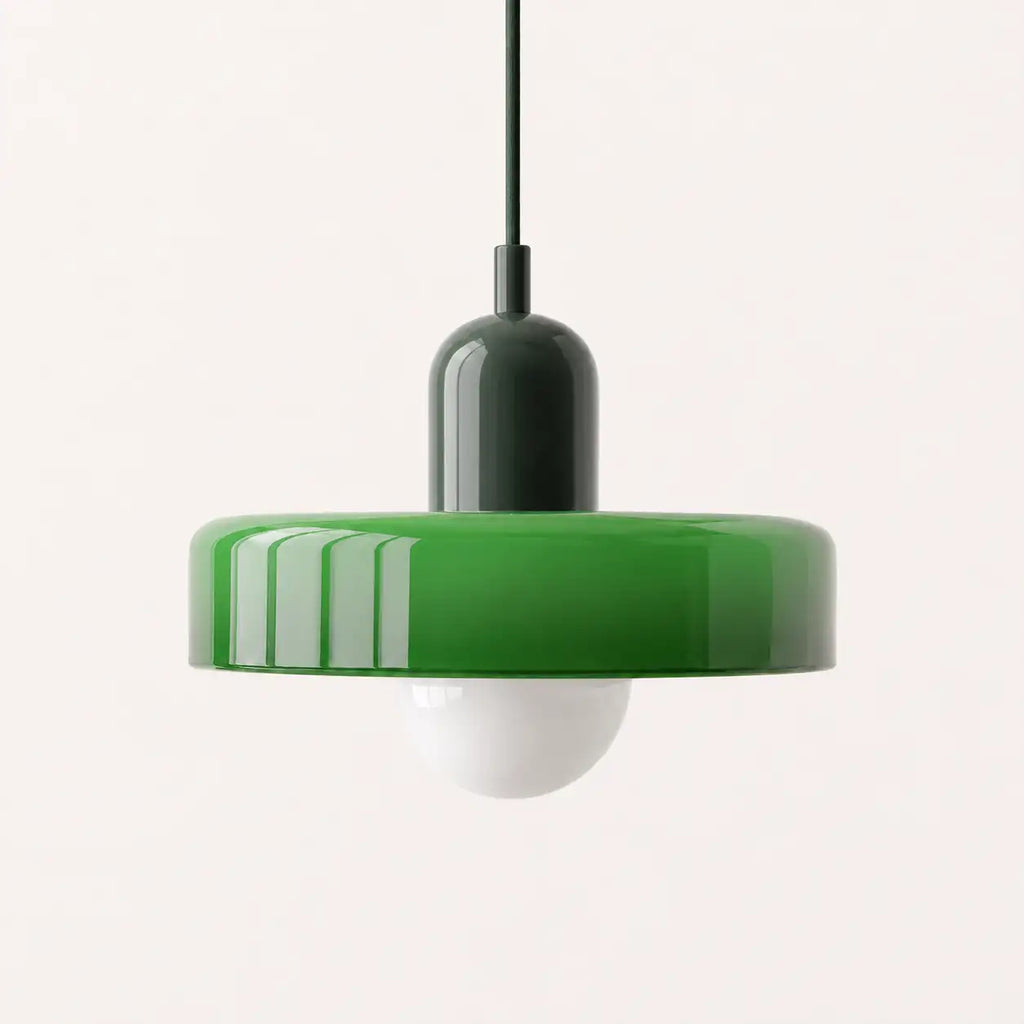 Abat-jour suspension en verre - Opaline