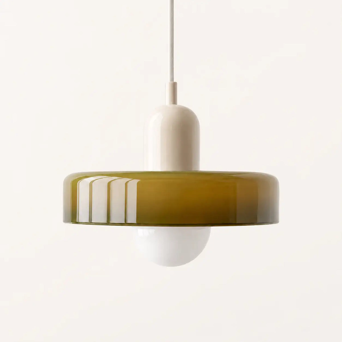 Abat-jour suspension en verre - Opaline