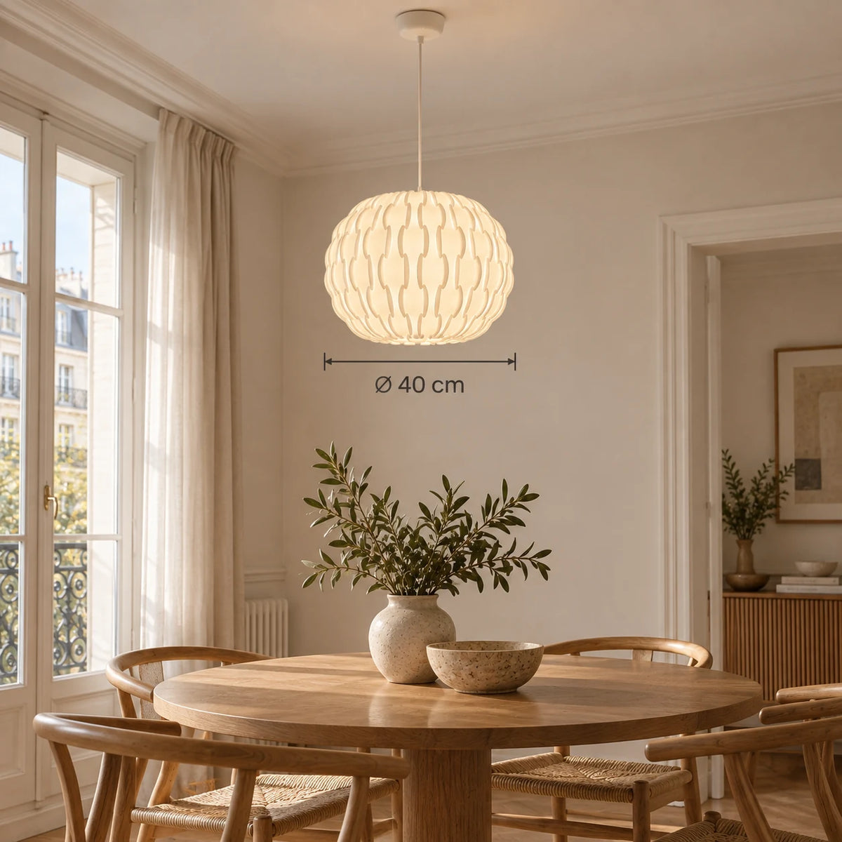 Abat-jour suspension design - Alvéa