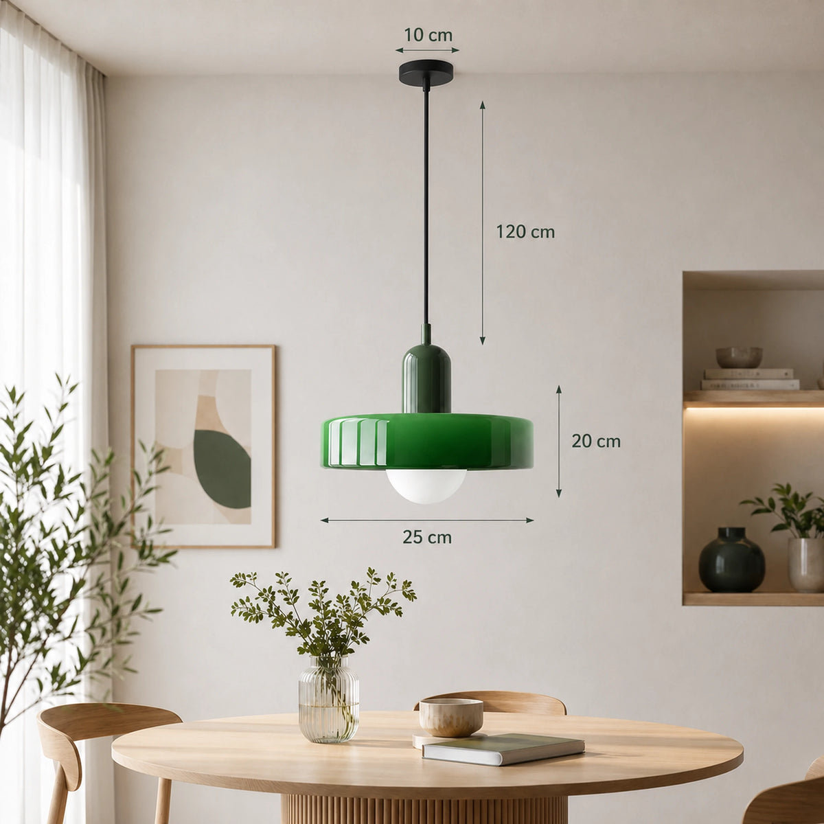 Abat-jour suspension en verre - Opaline
