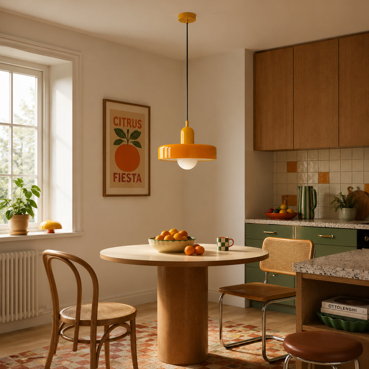 Abat-jour suspension en verre - Opaline