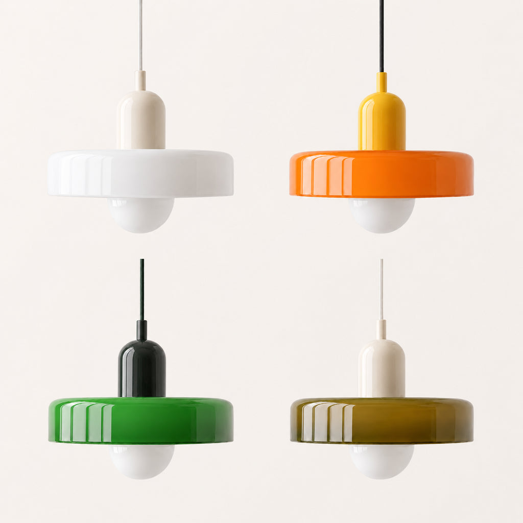 Abat-jour suspension en verre - Opaline