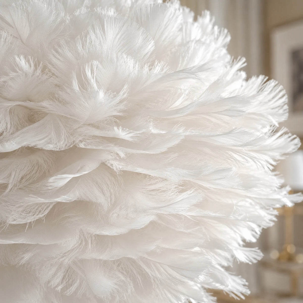 Abat-jour suspension en plume - Cocon de Plumes